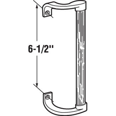 Stained Finish Pull Handle with 6-1/2