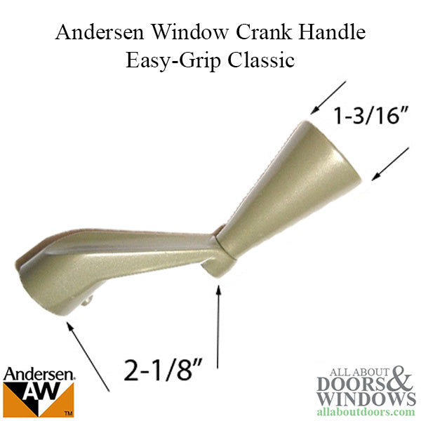 Andersen Window Crank Handle, Perma-Shield Casement, Easy Grip Classic  - Stone - Andersen Window Crank Handle, Perma-Shield Casement, Easy Grip Classic  - Stone