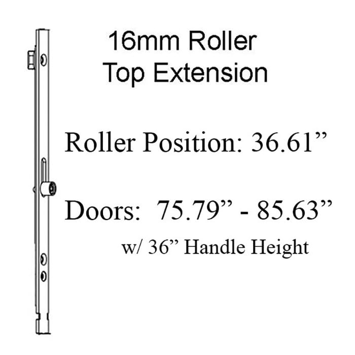 16mm Manual Top Extension, Roller @ 36.61