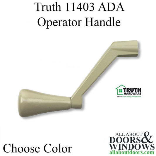 Truth 11403 ADA Crank Handle for Casement Window, 5/16" Spindle - Choose Color