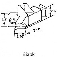 Tilt Window Slide Latch, Assembly - Pairs - Black