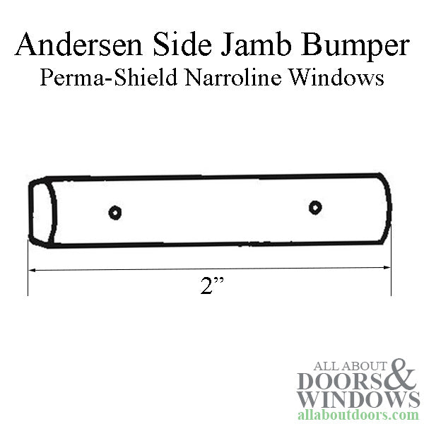 Andersen Perma-Shield Narroline Side Jamb Bumper - Gray - Andersen Perma-Shield Narroline Side Jamb Bumper - Gray