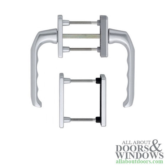 HOPPE London, Tilt Turn window non keyed handle with cylinder Rosette 90° Stop  Silver