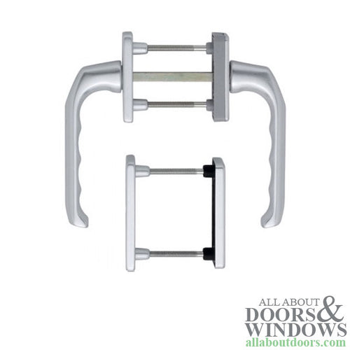 HOPPE London, Tilt Turn window non keyed handle with cylinder Rosette 90° Stop  Silver - HOPPE London, Tilt Turn window non keyed handle with cylinder Rosette 90° Stop  Silver