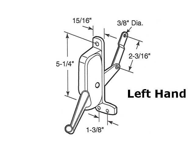 Left Hand Die Cast Awning Window Operator - Left Hand Die Cast Awning Window Operator