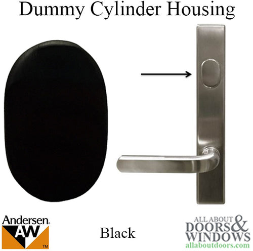 Dummy Cylinder Housing, Andersen Frenchwood Hinged Door - Black - Dummy Cylinder Housing, Andersen Frenchwood Hinged Door - Black