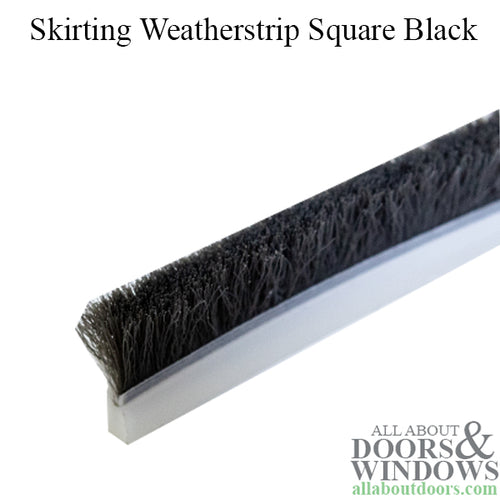 Skirting Weatherstrip, .125 x .375 (1/8 x 3/8) Square Back, Residential & Commercial Weatherseal - Skirting Weatherstrip, .125 x .375 (1/8 x 3/8) Square Back, Residential & Commercial Weatherseal