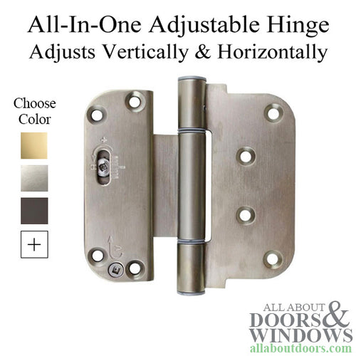 Adjustable Hinge All in One Vertical Horizontal NRP Hinge Fits Outswing Door Choose Color - Adjustable Hinge All in One Vertical Horizontal NRP Hinge Fits Outswing Door Choose Color