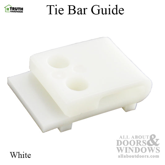 Truth Tie Bar Guide 13/16" x 1-3/16" w/ supports  - White  Each