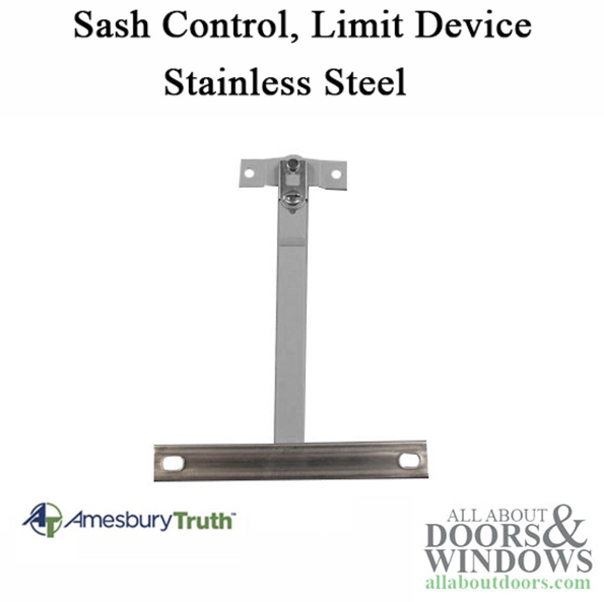 Truth 99.24.00.100 Sash Control, Limit Bar Device - Stainless Steel - Truth 99.24.00.100 Sash Control, Limit Bar Device - Stainless Steel