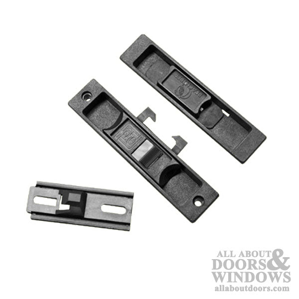 Peachtree Latch, Pull & Strike for Sliding Screen Door - Black - Peachtree Latch, Pull & Strike for Sliding Screen Door - Black