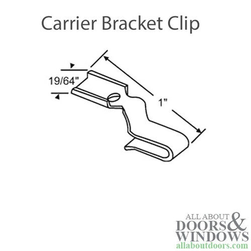 Metal Sash Clip, Carrier Bracket, 3/8 Tube Spiral Balance - Metal Sash Clip, Carrier Bracket, 3/8 Tube Spiral Balance