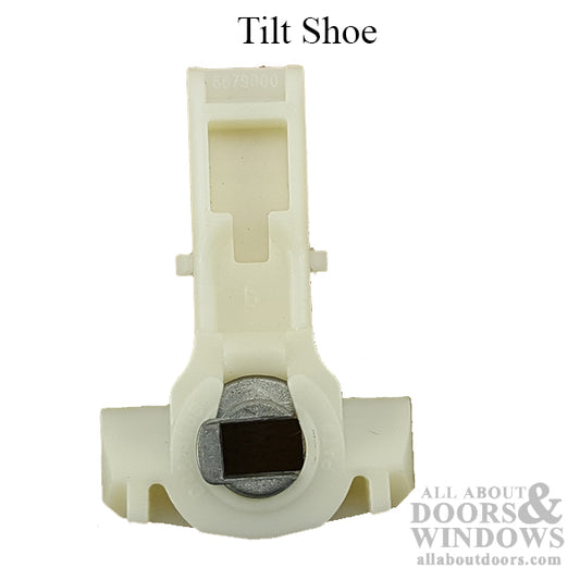 Tilt shoe, 1-1/4 x 17/32  Tan Puck, Open Cam, Inverted Channel Balance - N