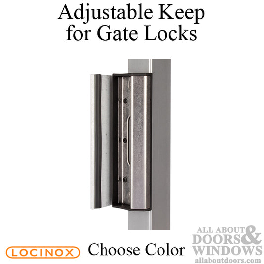 Adjustable Locinox Keep for Square Profile Gates - Choose Color