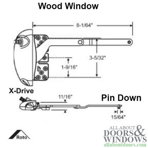 Roto Split Arm Casement Window Operators - Roto Split Arm Casement Window Operators