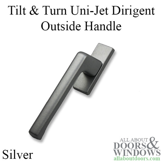 Tilt & Turn Uni-Jet Dirigent Handle, Outside/Exterior - Silver