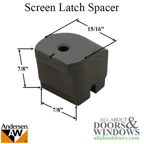 Andersen Screen Latch Spacer, Active Door - White - Andersen Screen Latch Spacer, Active Door - White