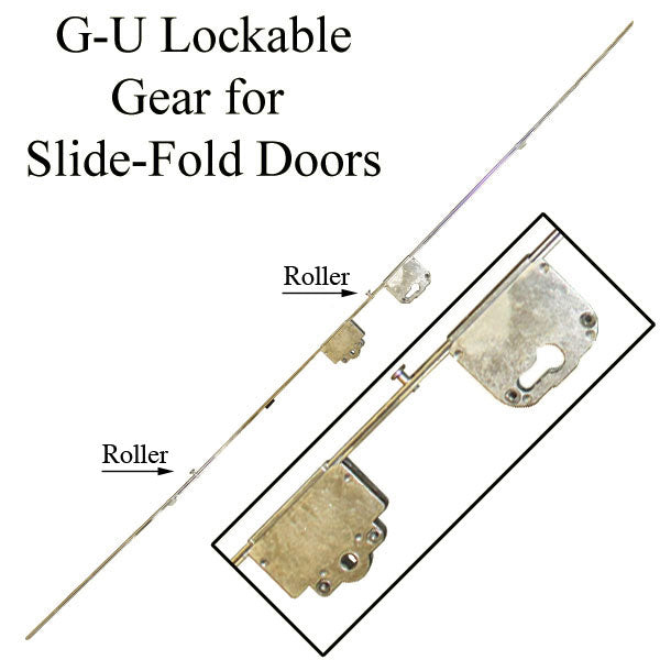 G-U Lockable Gear, 50mm backset slide-fold hardware - G-U Lockable Gear, 50mm backset slide-fold hardware