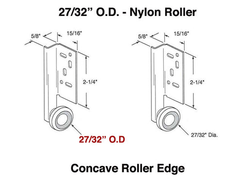 Discontinued Roller Assembly - Monorail - 27/32 In Dia. - 2 Pack - Discontinued Roller Assembly - Monorail - 27/32 In Dia. - 2 Pack