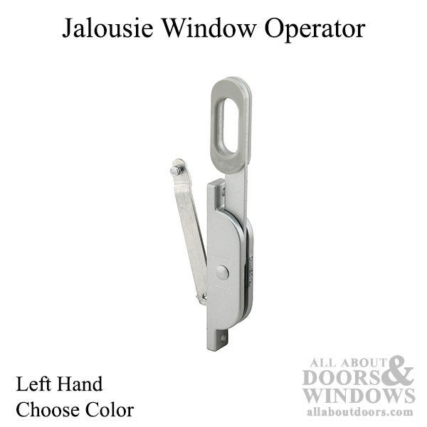 New Style Jalousie or Louver Window Operator, Lever, 3 Link, Left -Aluminum - New Style Jalousie or Louver Window Operator, Lever, 3 Link, Left -Aluminum