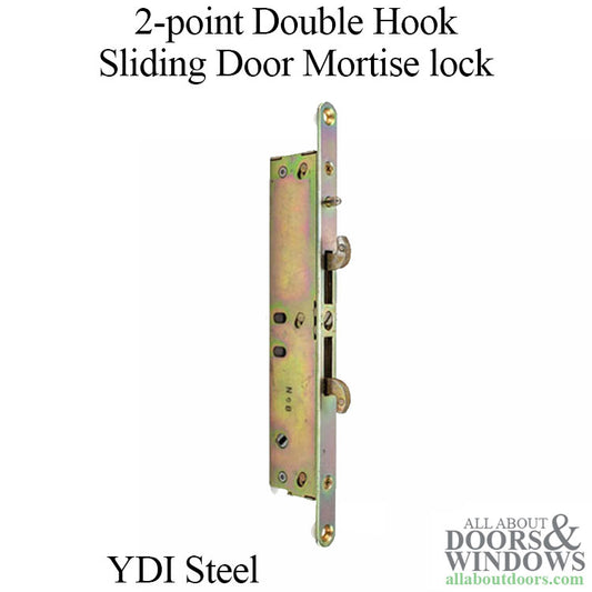 2-point Double Hook Sliding door lock With Supports, Outward Hooks, Truth Nexus