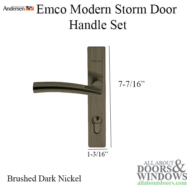 Andersen Modern 3-Point Lock, Storm Door Hardware, Kwikset Key - Andersen Modern 3-Point Lock, Storm Door Hardware, Kwikset Key