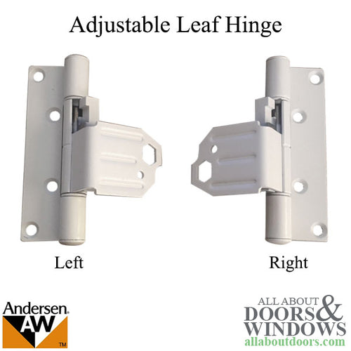 Adjustable Hinge Leaf - Frenchwood Outswing - Left - White - Adjustable Hinge Leaf - Frenchwood Outswing - Left - White