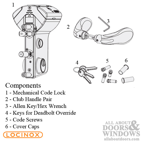 Vinci Surface-Mounted Mechanical Code Lock (Both Sides) for Gates - Vinci Surface-Mounted Mechanical Code Lock (Both Sides) for Gates