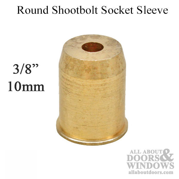 Round Shootbolt Socket Strike Sleeve D1 Brass Finish - Round Shootbolt Socket Strike Sleeve D1 Brass Finish