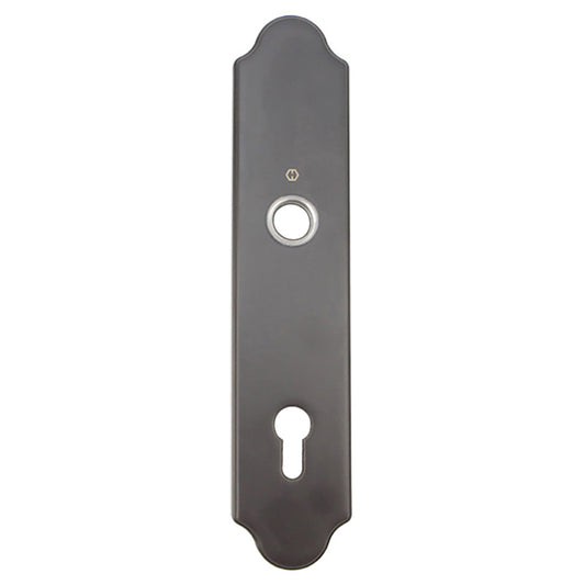HOPPE Wide Traditional Exterior Backplate M3965N for Active Handlesets - Matte Black