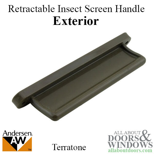 Retractable Insect Screen Exterior Handle for Andersen FGD made August 2003 - May 2007 - Terratone - Retractable Insect Screen Exterior Handle for Andersen FGD made August 2003 - May 2007 - Terratone