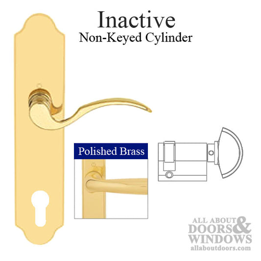 Lock Trim; Munchen M112PL / 3965N, Inactive Door - Resista Brass