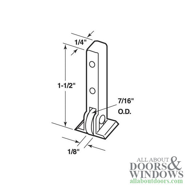 Roller Assembly (Flat) - Sliding Windows, Vertical Rail - Nylon - Roller Assembly (Flat) - Sliding Windows, Vertical Rail - Nylon