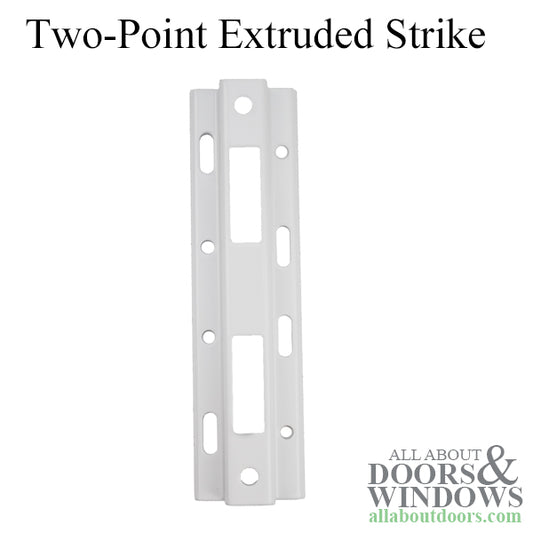 2 Part Extruded Strike for Interlock Patio Door - White