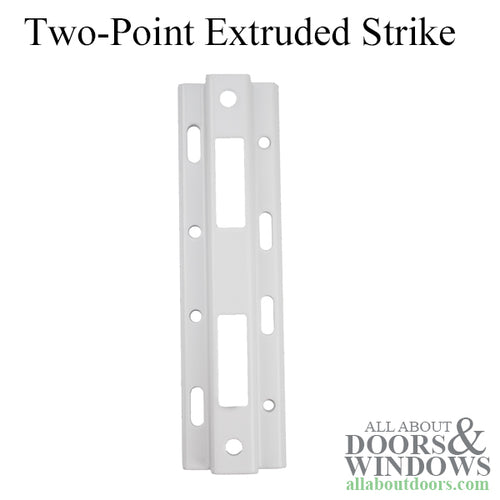 2 Part Extruded Strike for Interlock Patio Door - White - 2 Part Extruded Strike for Interlock Patio Door - White