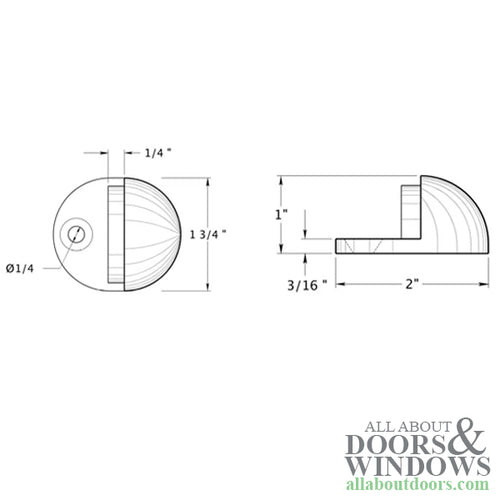 Low Profile Dome Stop - Choose Color - Low Profile Dome Stop - Choose Color