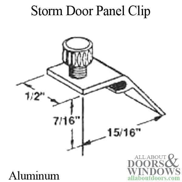 Storm Door Panel Clip, 7/16 offset - White - 25 pack - Storm Door Panel Clip, 7/16 offset - White - 25 pack