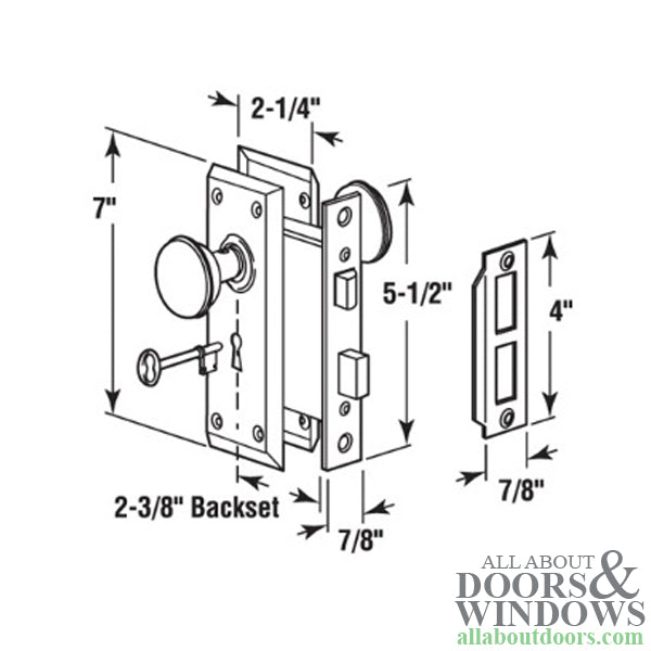 Victorian Door Handle With Keyed Mortise Lock For Interior Doors Mortise Lock - Victorian Door Handle With Keyed Mortise Lock For Interior Doors Mortise Lock