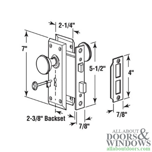 Victorian Door Handle With Keyed Mortise Lock For Interior Doors Mortise Lock - Victorian Door Handle With Keyed Mortise Lock For Interior Doors Mortise Lock