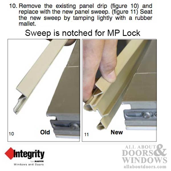 Integrity by Marvin Hinged Door Sweep,  V1890 Weatherstrip for Primary 3-0 Door - Integrity by Marvin Hinged Door Sweep,  V1890 Weatherstrip for Primary 3-0 Door