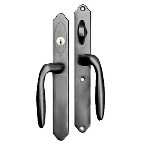 HOPPE HLS 9000 Sliding Door Handle Set Verona Lever Active Keyed Antique Nickel - HOPPE HLS 9000 Sliding Door Handle Set Verona Lever Active Keyed Antique Nickel