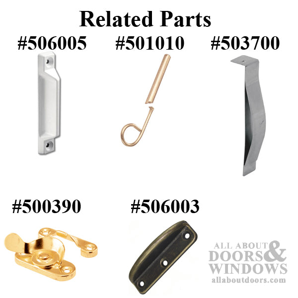 Sash Lift - Wood Sash Hardware, Stamped Steel - Polished Brass - Sash Lift - Wood Sash Hardware, Stamped Steel - Polished Brass