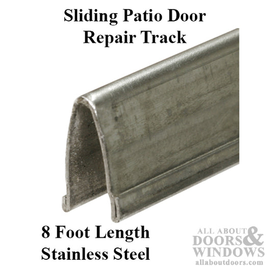 Sliding Patio Door V Track 9/16 Inch x 8 Foot Stainless Steel