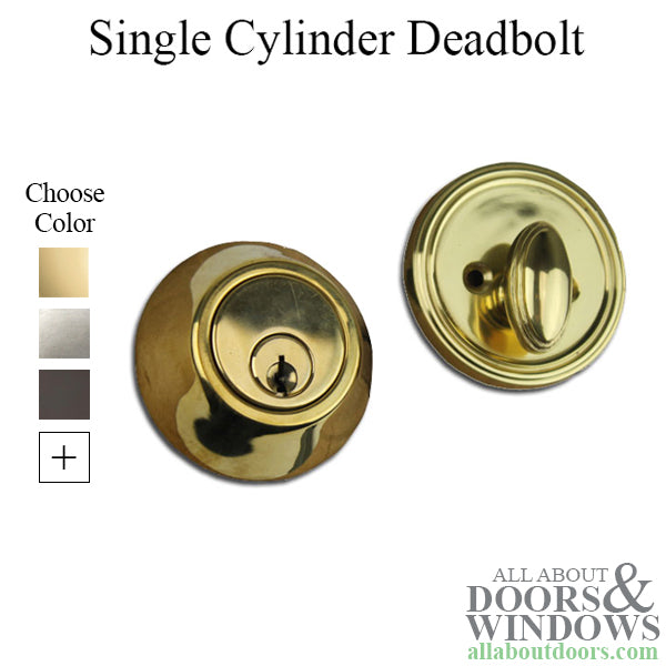 Deadbolt, 2 inch backset, Low Profile  -  Choose Finish - Deadbolt, 2 inch backset, Low Profile  -  Choose Finish