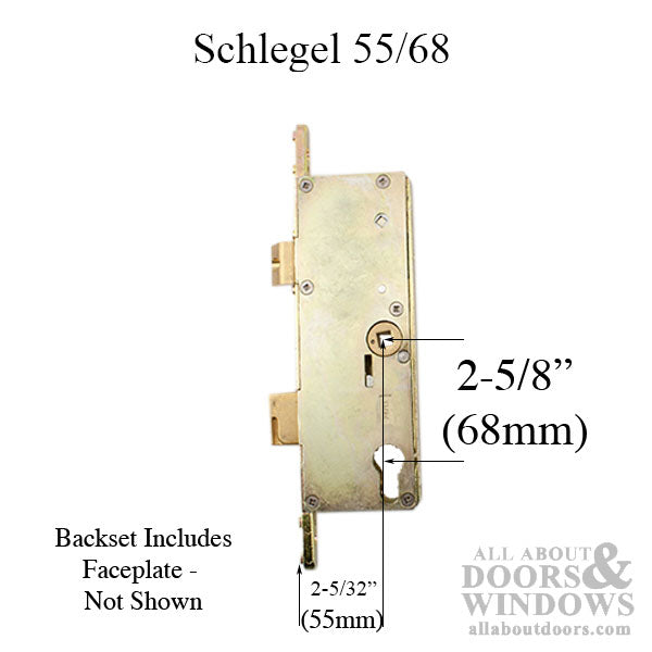 Schlegel 55/68 Mortise Lock Case only, Active  Euro Version - New Style - Schlegel 55/68 Mortise Lock Case only, Active  Euro Version - New Style