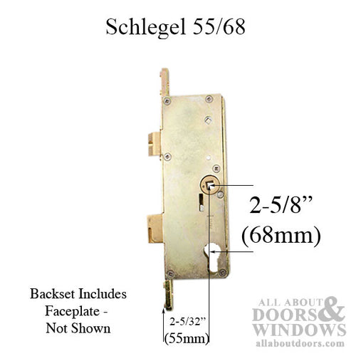 Schlegel 55/68 Mortise Lock Case only, Active  Euro Version - New Style - Schlegel 55/68 Mortise Lock Case only, Active  Euro Version - New Style