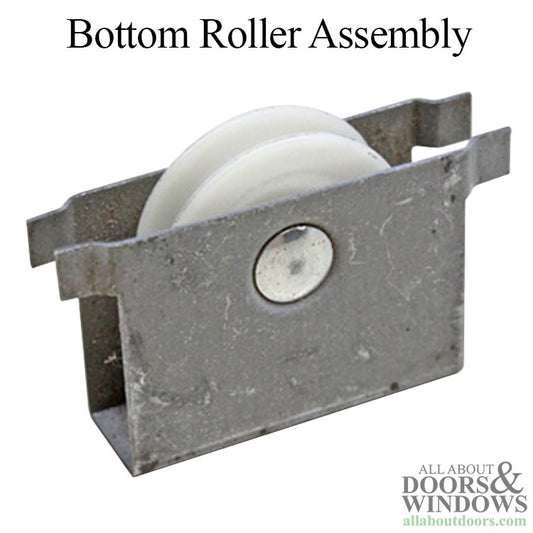 Bottom Roller Assembly with 1 Inch Nylon Wheel for Sliding Screen Door