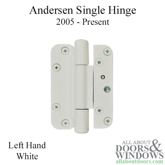 Andersen Single Hinge Left Hand Fits Doors 2005-Present White Andersen Hinge