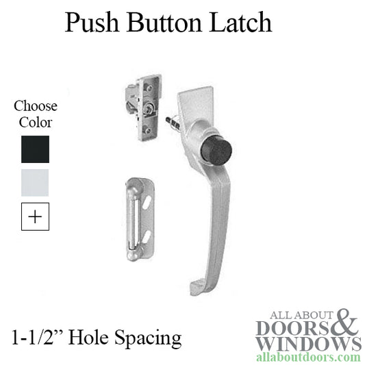 Push Button Latch Set, 1-1/2 In Hole Spacing - Choose Color