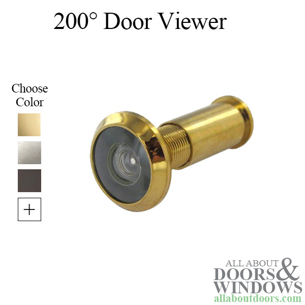 Door Viewer 200 degree 1-3/8 in to 2-1/4 in - Choose Finish - Door Viewer 200 degree 1-3/8 in to 2-1/4 in - Choose Finish